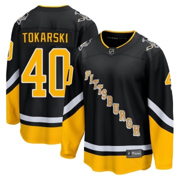 Premier Fanatics Branded Men's Dustin Tokarski Pittsburgh Penguins 2021/22 Alternate Breakaway Player Jersey - Black