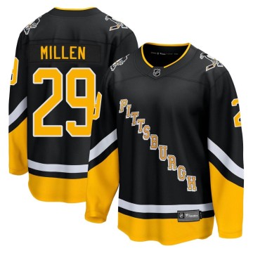 Premier Fanatics Branded Men's Greg Millen Pittsburgh Penguins 2021/22 Alternate Breakaway Player Jersey - Black