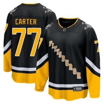 Premier Fanatics Branded Men's Jeff Carter Pittsburgh Penguins 2021/22 Alternate Breakaway Player Jersey - Black