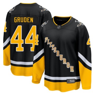 Premier Fanatics Branded Men's Jonathan Gruden Pittsburgh Penguins 2021/22 Alternate Breakaway Player Jersey - Black