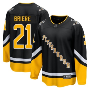 Premier Fanatics Branded Men's Michel Briere Pittsburgh Penguins 2021/22 Alternate Breakaway Player Jersey - Black