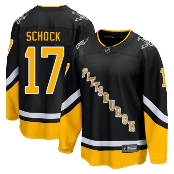Premier Fanatics Branded Men's Ron Schock Pittsburgh Penguins 2021/22 Alternate Breakaway Player Jersey - Black
