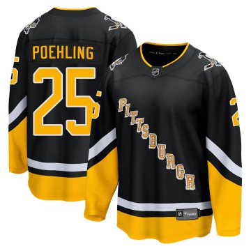 Premier Fanatics Branded Men's Ryan Poehling Pittsburgh Penguins 2021/22 Alternate Breakaway Player Jersey - Black
