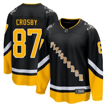 Premier Fanatics Branded Men's Sidney Crosby Pittsburgh Penguins 2021/22 Alternate Breakaway Player Jersey - Black