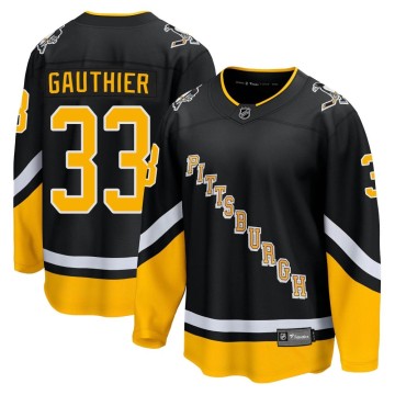 Premier Fanatics Branded Men's Taylor Gauthier Pittsburgh Penguins 2021/22 Alternate Breakaway Player Jersey - Black
