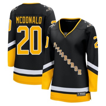 Premier Fanatics Branded Women's Ab Mcdonald Pittsburgh Penguins 2021/22 Alternate Breakaway Player Jersey - Black