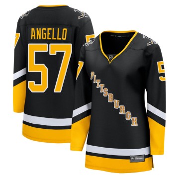 Premier Fanatics Branded Women's Anthony Angello Pittsburgh Penguins 2021/22 Alternate Breakaway Player Jersey - Black