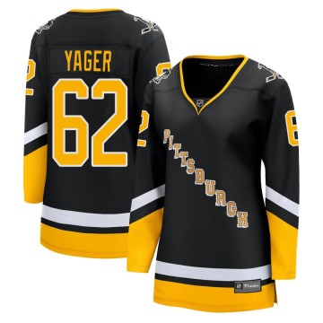Premier Fanatics Branded Women's Brayden Yager Pittsburgh Penguins 2021/22 Alternate Breakaway Player Jersey - Black