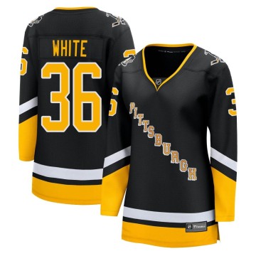 Premier Fanatics Branded Women's Colin White Pittsburgh Penguins Black 2021/22 Alternate Breakaway Player Jersey - White