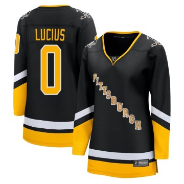 Premier Fanatics Branded Women's Cruz Lucius Pittsburgh Penguins 2021/22 Alternate Breakaway Player Jersey - Black