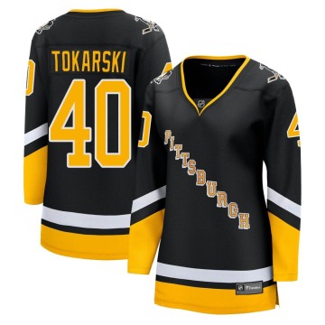 Premier Fanatics Branded Women's Dustin Tokarski Pittsburgh Penguins 2021/22 Alternate Breakaway Player Jersey - Black