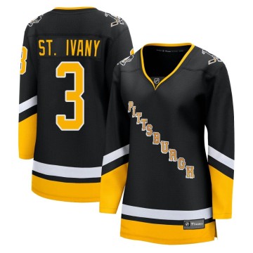 Premier Fanatics Branded Women's Jack St. Ivany Pittsburgh Penguins 2021/22 Alternate Breakaway Player Jersey - Black