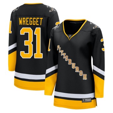 Premier Fanatics Branded Women's Ken Wregget Pittsburgh Penguins 2021/22 Alternate Breakaway Player Jersey - Black