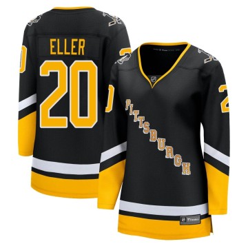 Premier Fanatics Branded Women's Lars Eller Pittsburgh Penguins 2021/22 Alternate Breakaway Player Jersey - Black