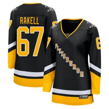 Premier Fanatics Branded Women's Rickard Rakell Pittsburgh Penguins 2021/22 Alternate Breakaway Player Jersey - Black