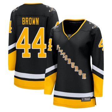 Premier Fanatics Branded Women's Rob Brown Pittsburgh Penguins 2021/22 Alternate Breakaway Player Jersey - Black