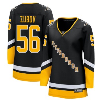 Premier Fanatics Branded Women's Sergei Zubov Pittsburgh Penguins 2021/22 Alternate Breakaway Player Jersey - Black