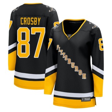 Premier Fanatics Branded Women's Sidney Crosby Pittsburgh Penguins 2021/22 Alternate Breakaway Player Jersey - Black
