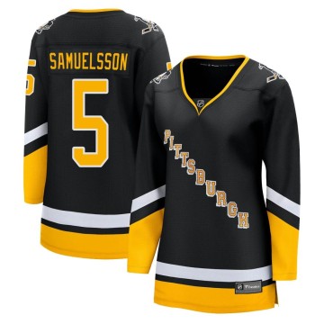 Premier Fanatics Branded Women's Ulf Samuelsson Pittsburgh Penguins 2021/22 Alternate Breakaway Player Jersey - Black