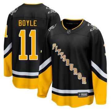 Premier Fanatics Branded Youth Brian Boyle Pittsburgh Penguins 2021/22 Alternate Breakaway Player Jersey - Black