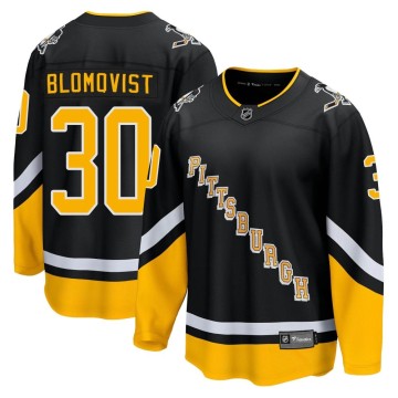 Premier Fanatics Branded Youth Joel Blomqvist Pittsburgh Penguins 2021/22 Alternate Breakaway Player Jersey - Black