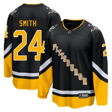 Premier Fanatics Branded Youth Ty Smith Pittsburgh Penguins 2021/22 Alternate Breakaway Player Jersey - Black